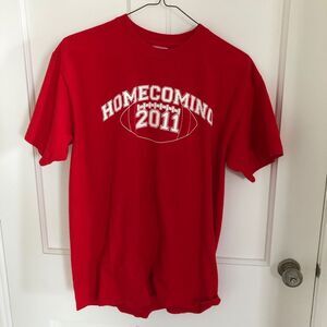 St. John’s red homecoming tee shirt